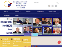 Tablet Screenshot of euro.ubbcluj.ro